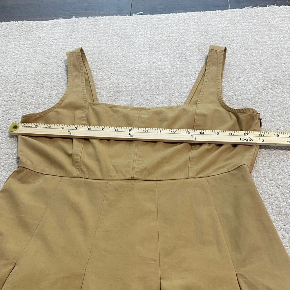 J. Crew Yellow Midi Dress Size 10 100% Cotton
